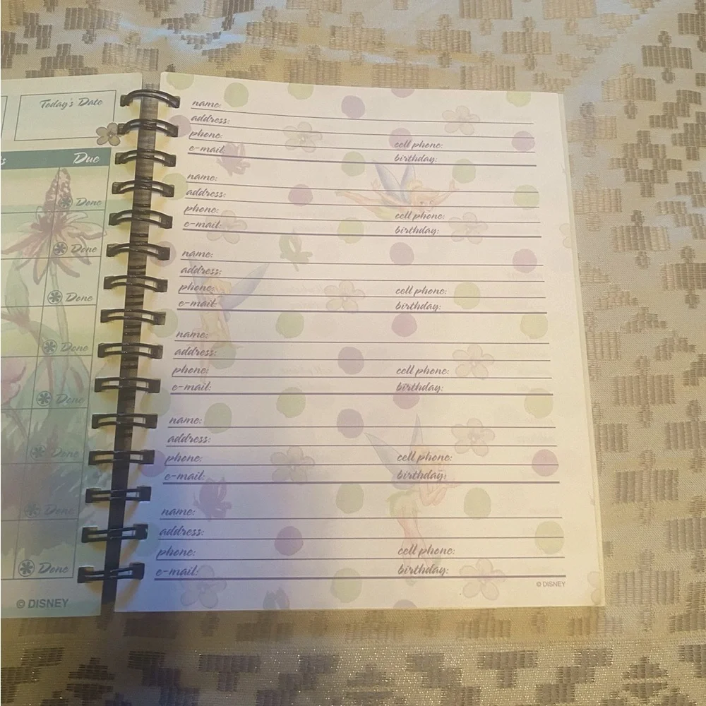 NEW - Disney Tinkerbell Class Assignment Notebook/Address Book with Stickers